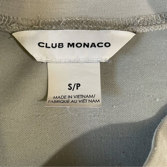 Club Monaco Oversized Soft Minimalist Lounge Top Light Green Satin Detail Small - Picture 3 of 11